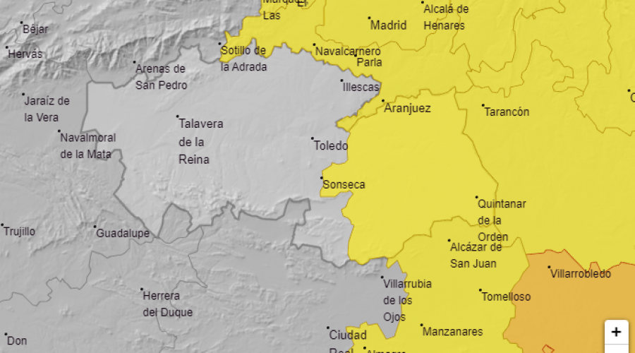 Activado el METEOCAM por lluvias y tormentas en La Mancha toledana y otros puntos de la Región